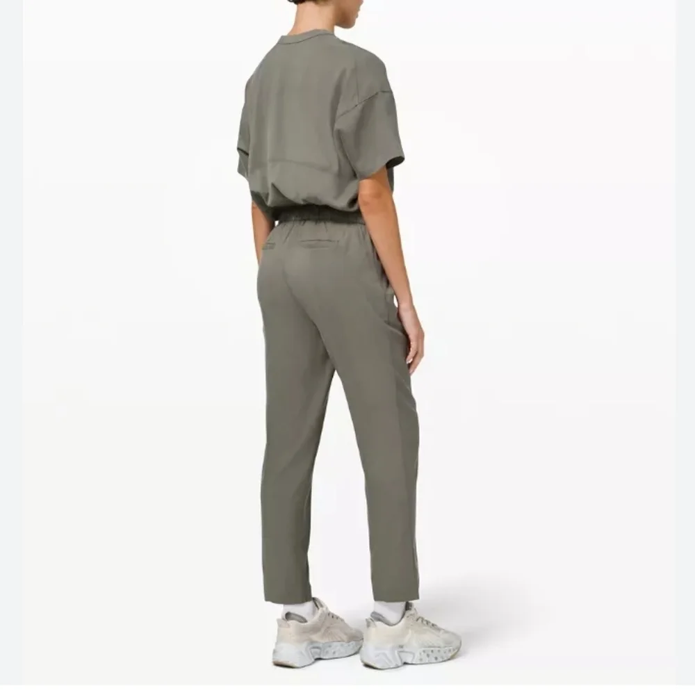lululemon athletica Olive Utility Short-Sleeve Jumpsuit Size 8